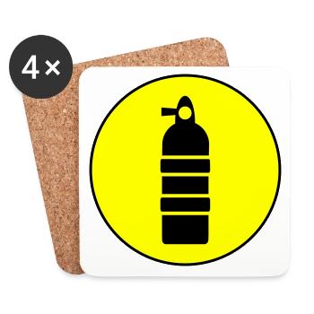 Oxygen Diving Circle - Coasters (set of 4) - white - Front