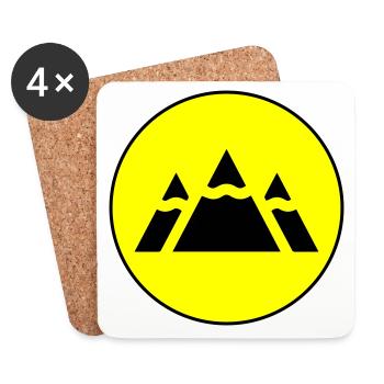 Montagnes - Dessous de verre (lot de 4) - blanc - Devant