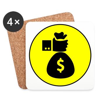Geld Money - Coasters (set of 4) - white - Front
