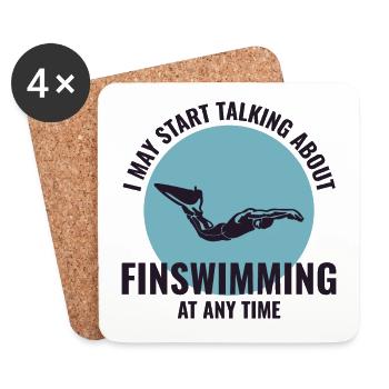 Natation Natation Natation Natation Sports nautiques - Dessous de verre (lot de 4) - blanc - Devant
