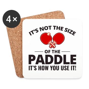 Ping Pong Master Table Tennis Coach Paddle Player - Coasters (set of 4) - white - Front