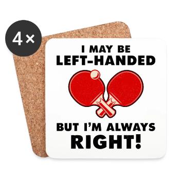 Ping Pong Master Table Tennis Coach Paddle Player - Coasters (set of 4) - white - Front