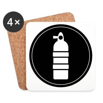 Oxygen Diving Circle - Coasters (set of 4) - white - Front