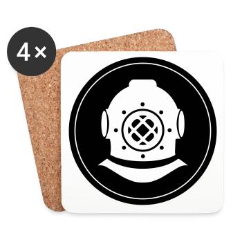 Apnea Diving Circle - Coasters (set of 4) - white - Front