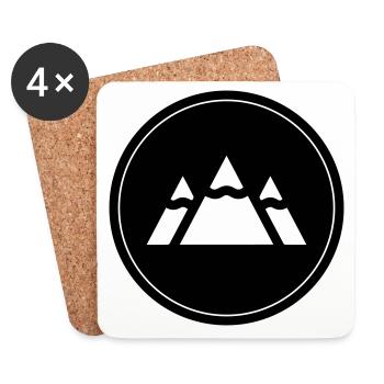 Montagnes - Dessous de verre (lot de 4) - blanc - Devant