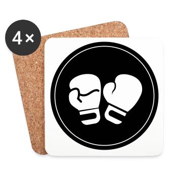 Boxen Boxhandschuhe Symbol - Untersetzer (4er-Set) - Weiß - Vorne