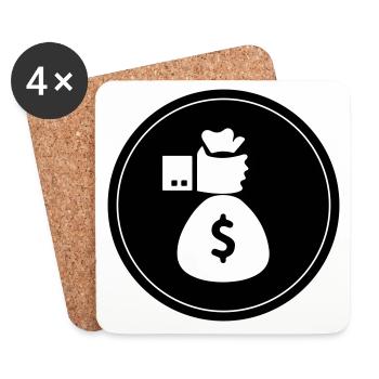 Geld Money - Coasters (set of 4) - white - Front