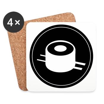 Sushi icon Kreis - Untersetzer (4er-Set) - Weiß - Vorne
