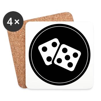 Cercle du casino Dice - Dessous de verre (lot de 4) - blanc - Devant