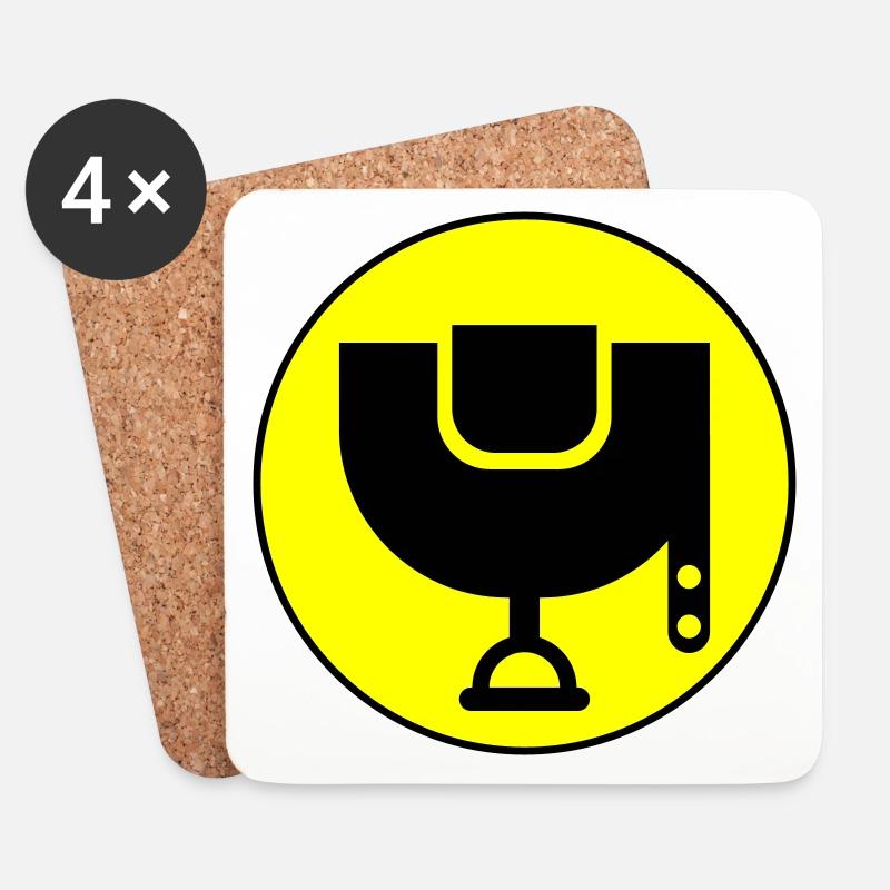 Sattel Symbol - Untersetzer (4er-Set) - Weiß