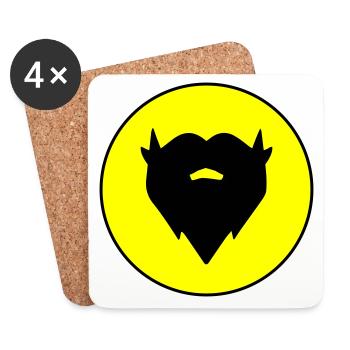 Bart symbol - Untersetzer (4er-Set) - Weiß - Vorne