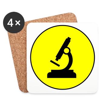Microscope Icon Icon - Coasters (set of 4) - white - Front