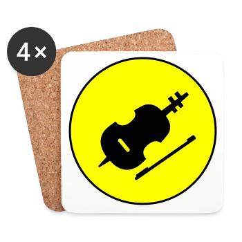 Violine Icon symbol - Untersetzer (4er-Set) - Weiß - Vorne