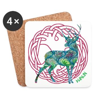 hirsch dwalin e 115 - Coasters (set of 4) - white - Front