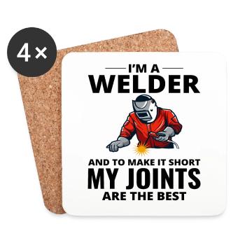 Welding Welder Metal Construction Ironworker - Coasters (set of 4) - white - Front