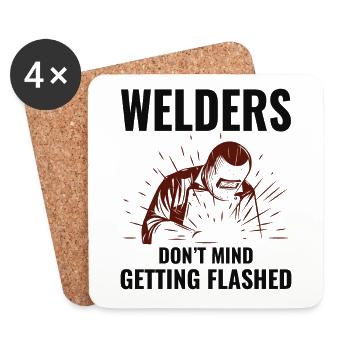 Welding Welder Metal Construction Ironworker - Coasters (set of 4) - white - Front