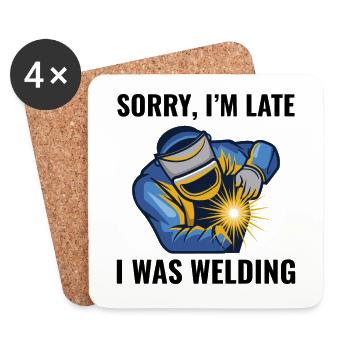 Welding Welder Metal Construction Ironworker - Coasters (set of 4) - white - Front