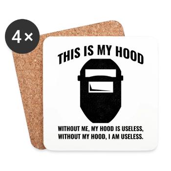Welding Welder Metal Construction Ironworker Funny - Coasters (set of 4) - white - Front