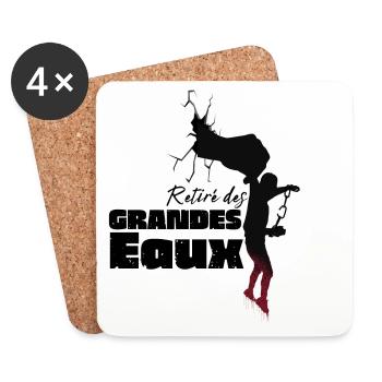 Retiré des grandes eaux - Ps/18:16 - Dessous de verre (lot de 4) - blanc - Devant