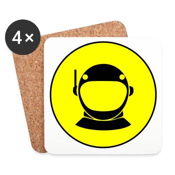 Astronaut icon icon - Coasters (set of 4) - white - Front