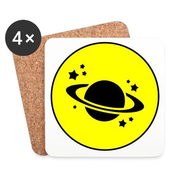 Saturn Icon icon - Coasters (set of 4) - white - Front