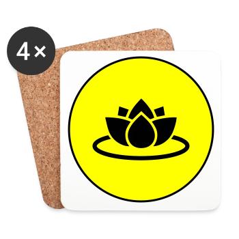 Water Rose Icon Icon - Coasters (set of 4) - white - Front