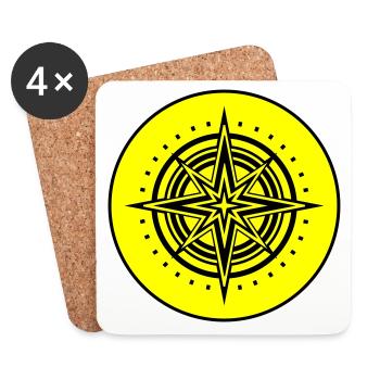 Compass icon icon - Coasters (set of 4) - white - Front