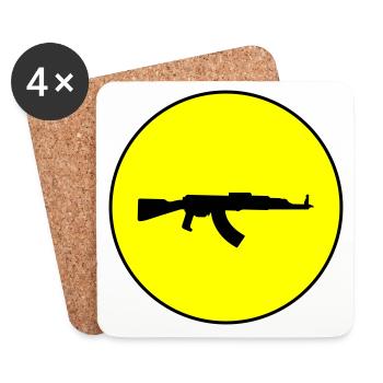 Gewehr icon symbol - Untersetzer (4er-Set) - Weiß - Vorne