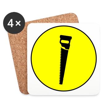 Säge icon symbol - Untersetzer (4er-Set) - Weiß - Vorne