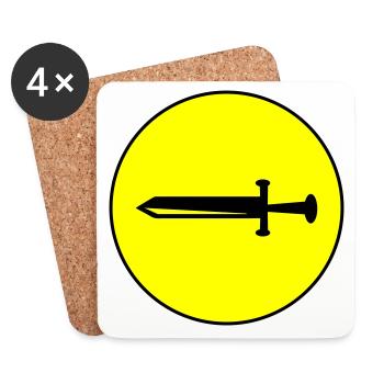 Sword Icon Icon - Coasters (set of 4) - white - Front