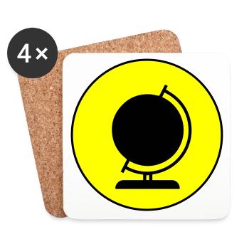 Globe icon icon - Coasters (set of 4) - white - Front