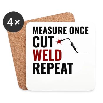 Welding Welder Metal Construction Ironworker - Coasters (set of 4) - white - Front