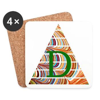 Triangle E 56 D - Dessous de verre (lot de 4) - blanc - Devant