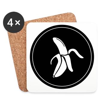 Banana Icon - Coasters (set of 4) - white - Front