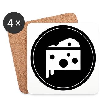 Käse Symbol Cheese - Untersetzer (4er-Set) - Weiß - Vorne