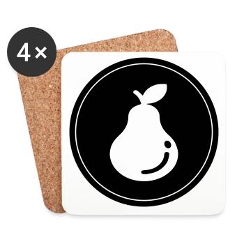 Pear Fruit - Coasters (set of 4) - white - Front