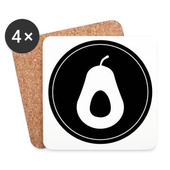 Symbole de l’avocat - Dessous de verre (lot de 4) - blanc - Devant