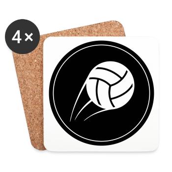 Volleyball symbol circle - Coasters (set of 4) - white - Front