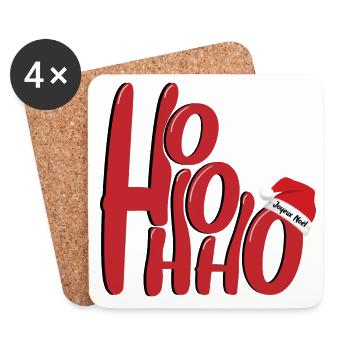 HOHOHO - Dessous de verre (lot de 4) - blanc - Devant