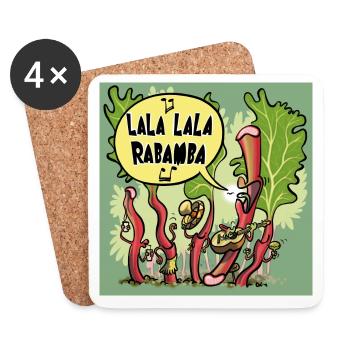 Bande de Rabamba - Dessous de verre (lot de 4) - blanc - Devant