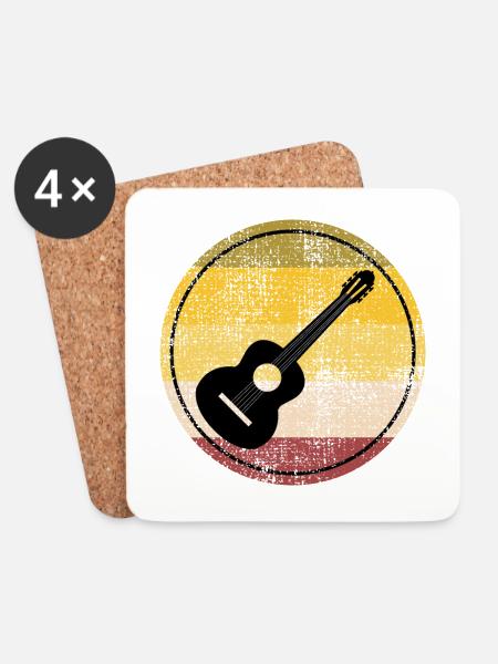 Akustischer Gitarrist Musik Musiker Gitarrist - Untersetzer (4er-Set) - Weiß