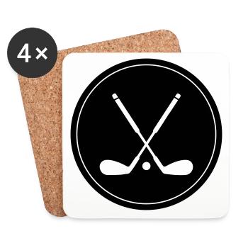 Golf symbol - Untersetzer (4er-Set) - Weiß - Vorne