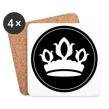 Krone Silhouette - Coasters (set of 4) - white - Front