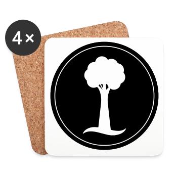 Baum Symbol - Untersetzer (4er-Set) - Weiß - Vorne
