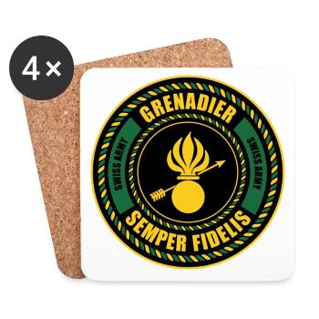 Grenadier - Coasters (set of 4) - white - Front