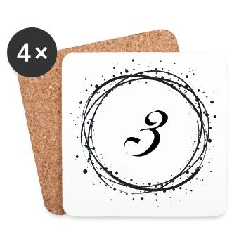 3 - Coasters (set of 4) - white - Front