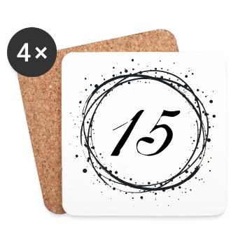 15 - Coasters (set of 4) - white - Front