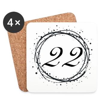 22 - Dessous de verre (lot de 4) - blanc - Devant