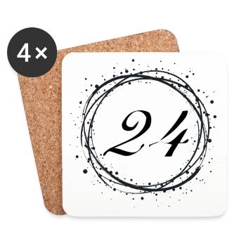 24 - Coasters (set of 4) - white - Front