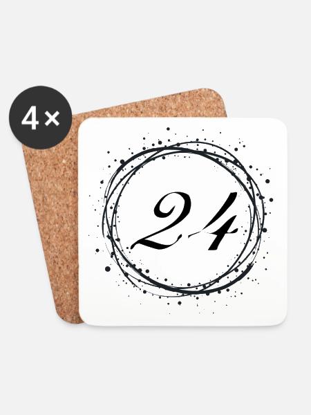 24 - Coasters (set of 4) - white